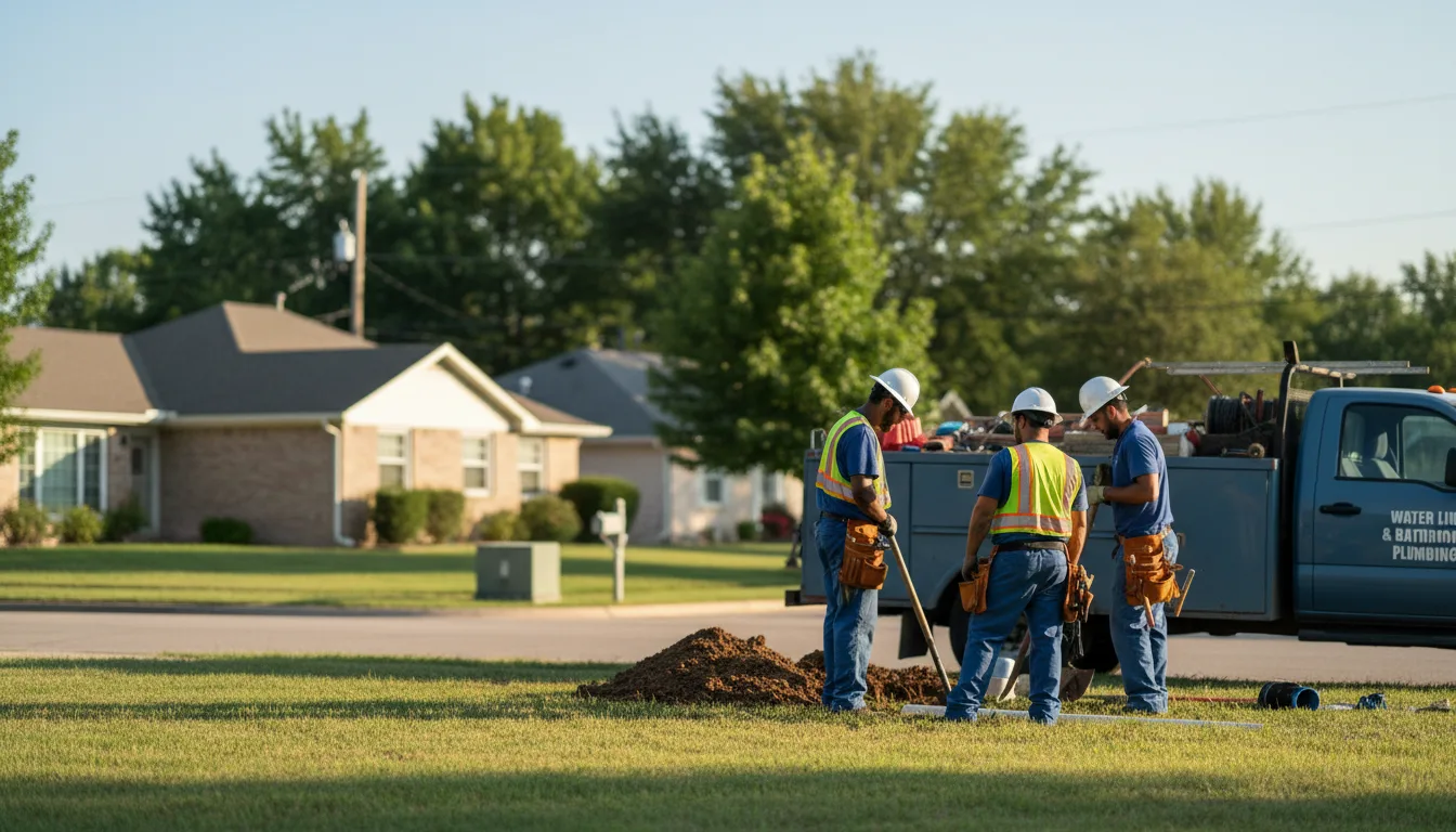 Residential water line and bathroom plumbing service in Causey, NM